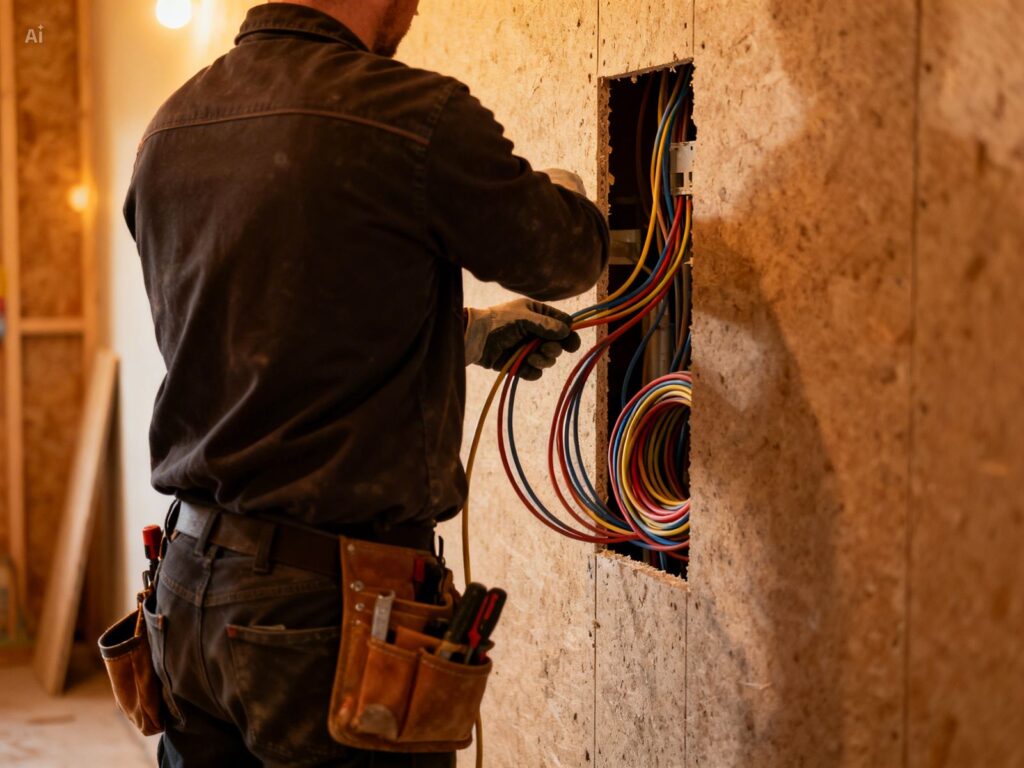 câblage électricien aubusson