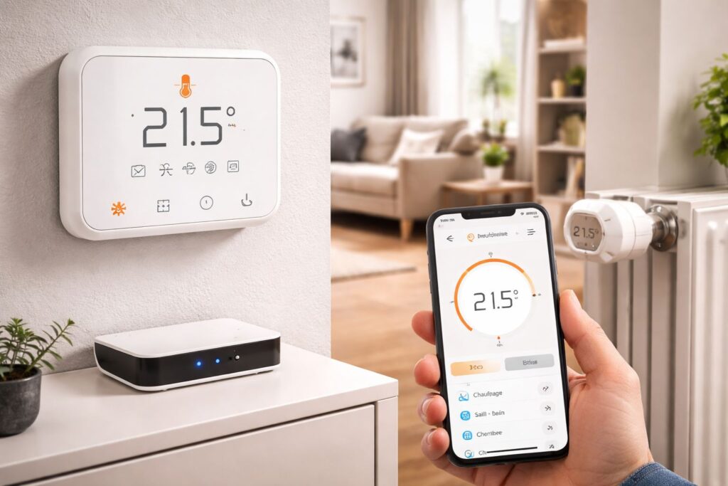 domotique gestion chauffage électricien aubusson